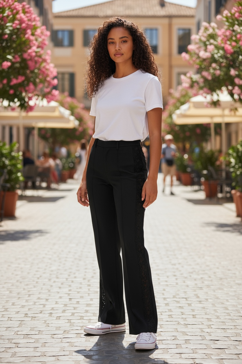 lina thick black pants