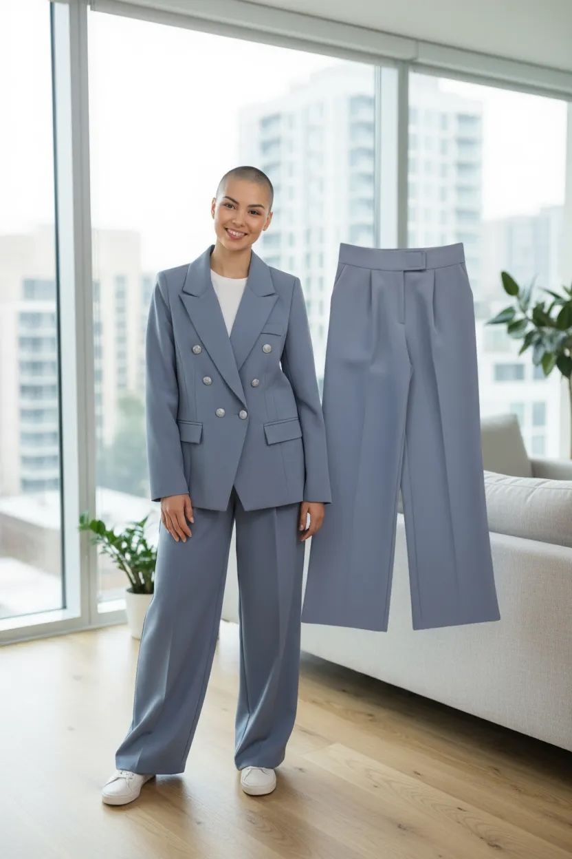 Alex Blazer Set - Slate Blue