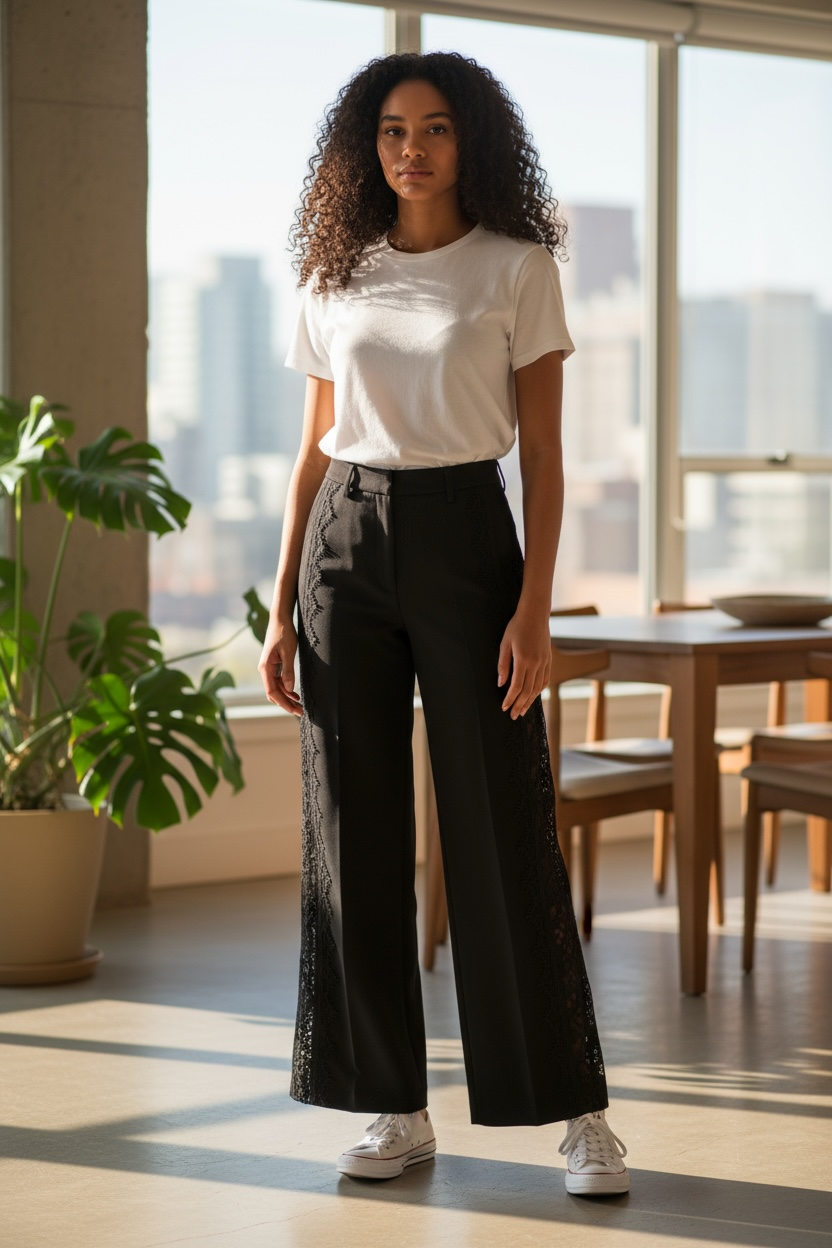 lina thick black pants