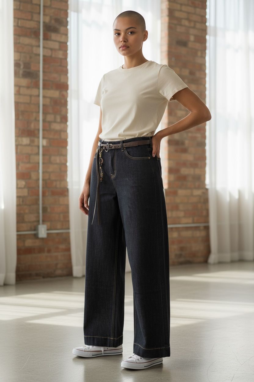 Luna Jeans Wide Leg Licra