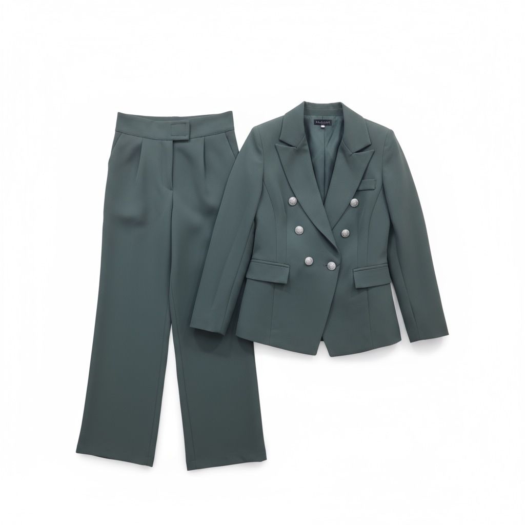 Alex Blazer Set - Teal Green